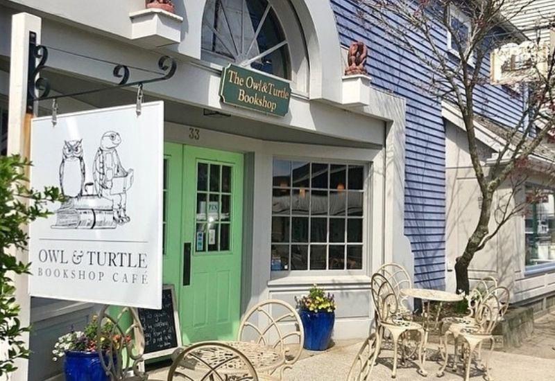 Best Shopping Camden Maine - Owl and Turtle Bookstore Storefront with sign