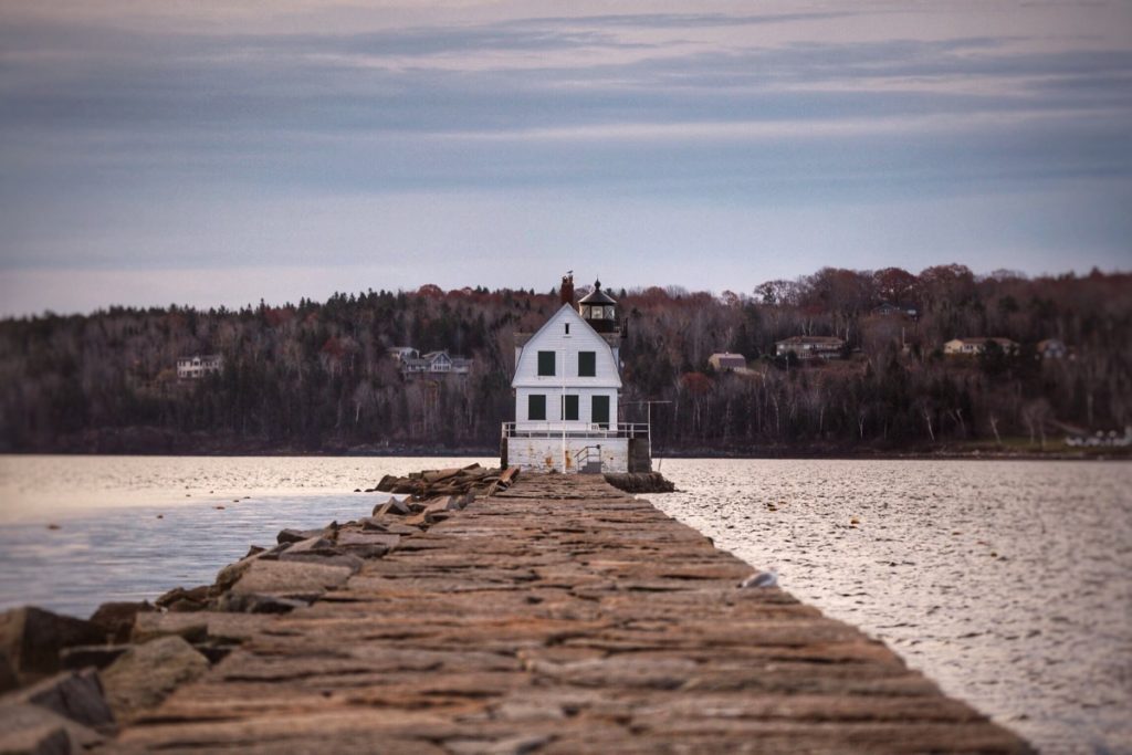 Rockland Breakwater in Fall