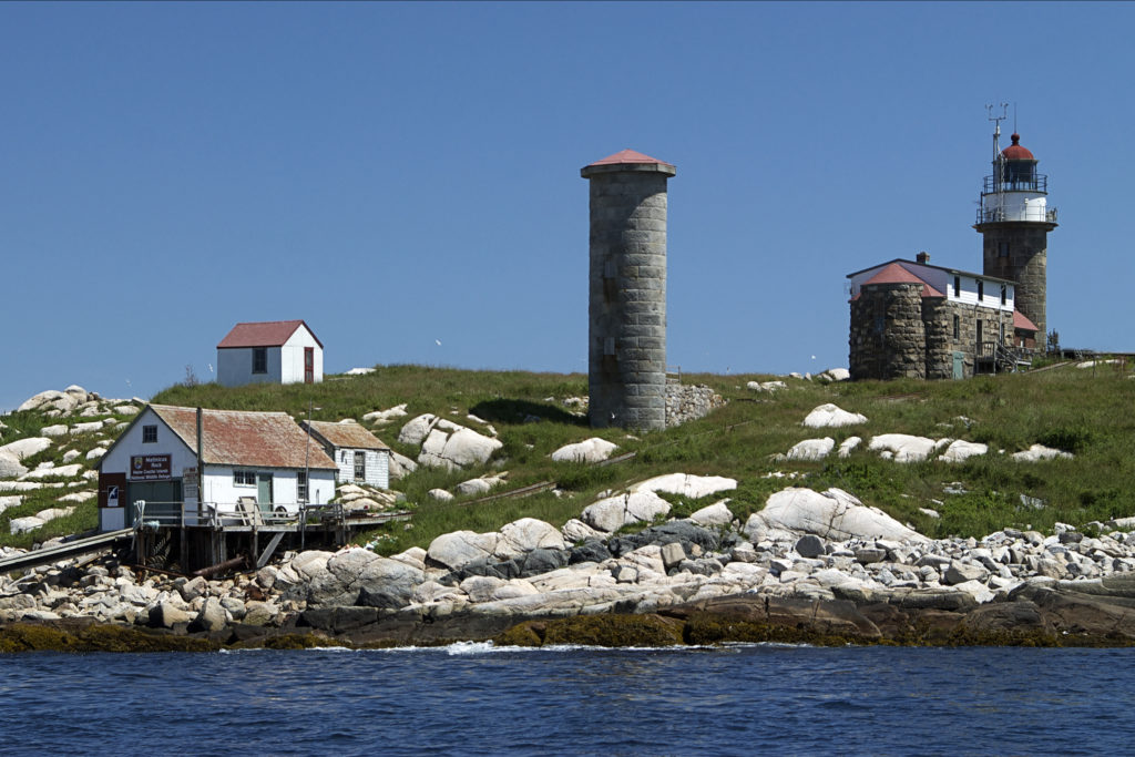 Matinicus Rock Lighthouse on Matinicus Island Maine in Penobscot Bay